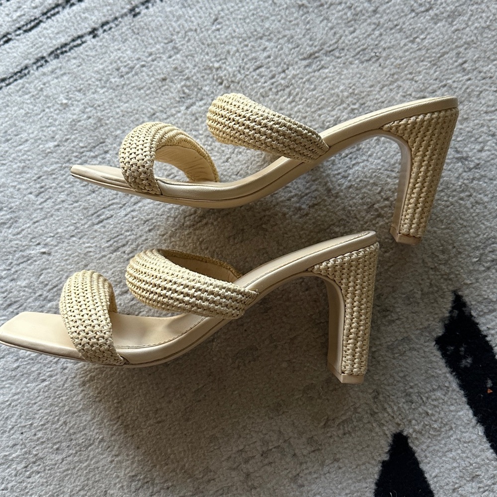 SIMKHAI Puffy Strap Raffia Sandals - Picture 9 of 15